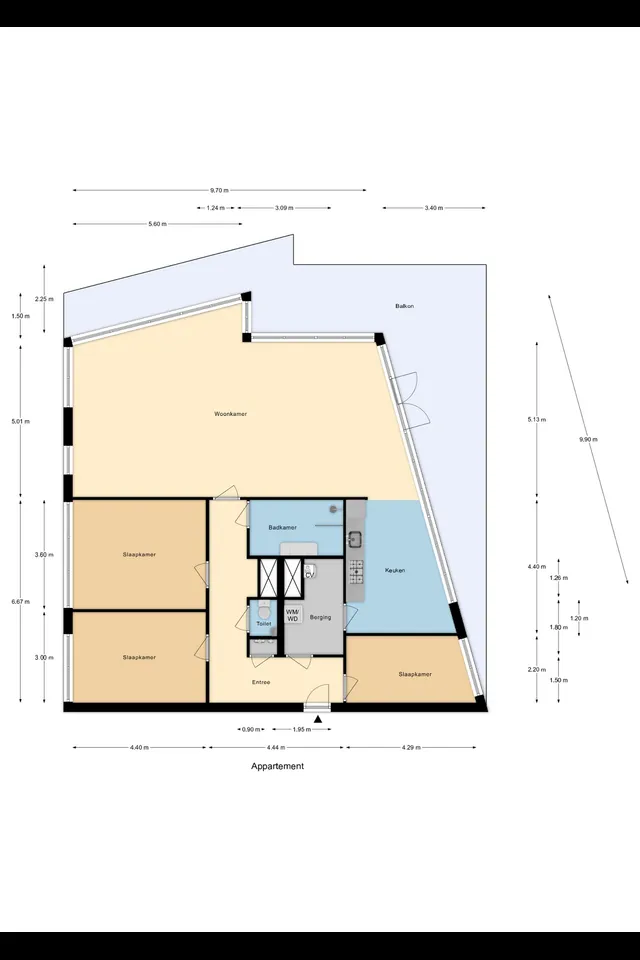Plattegrond 1 van Joop den Uyllaan 47
