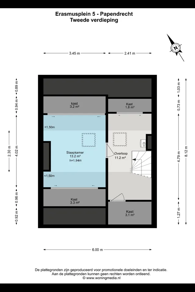 Plattegrond 3 van Erasmusplein 5
