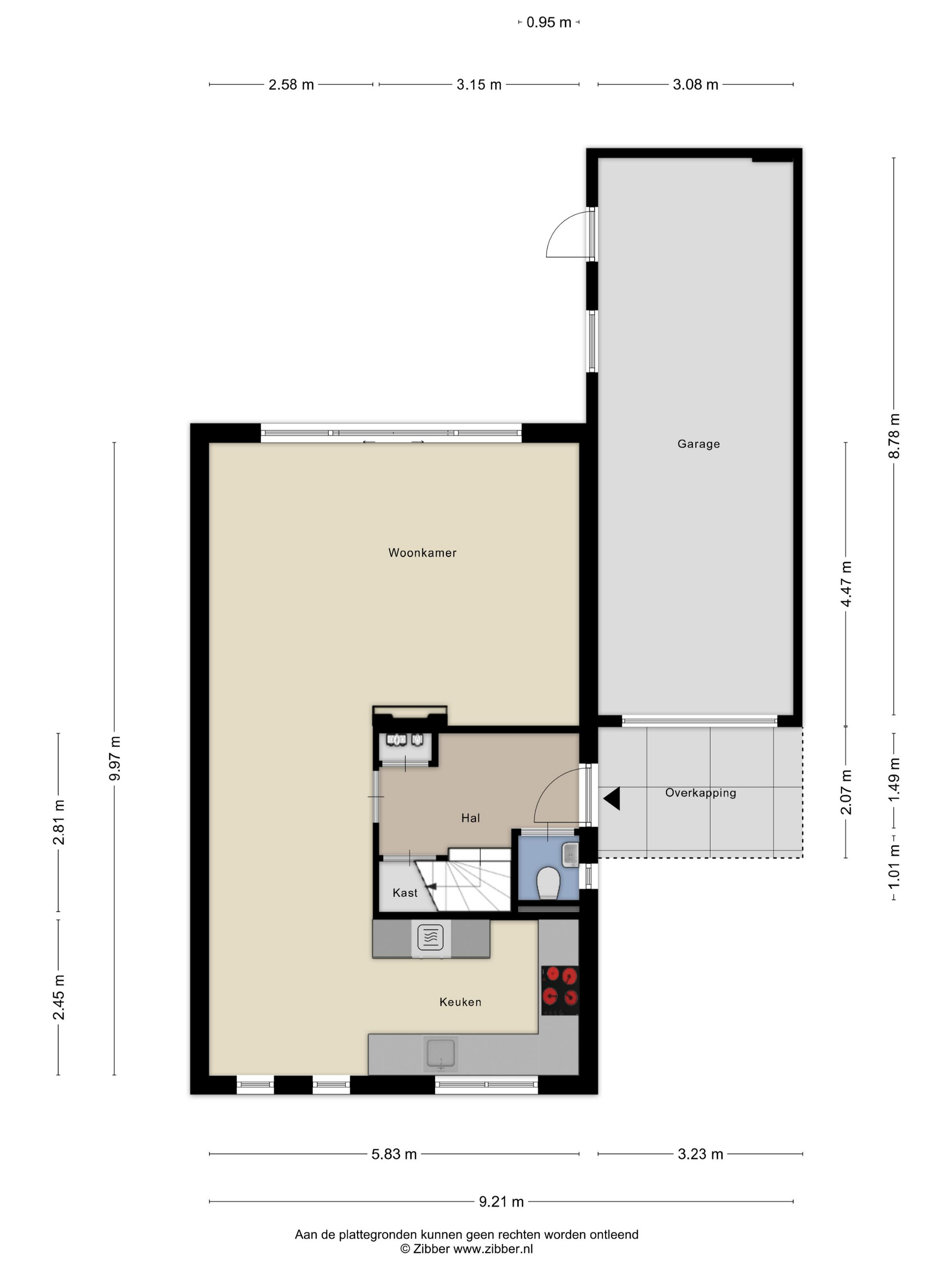 Plattegrond 1 van Ritmeesterlaan 10