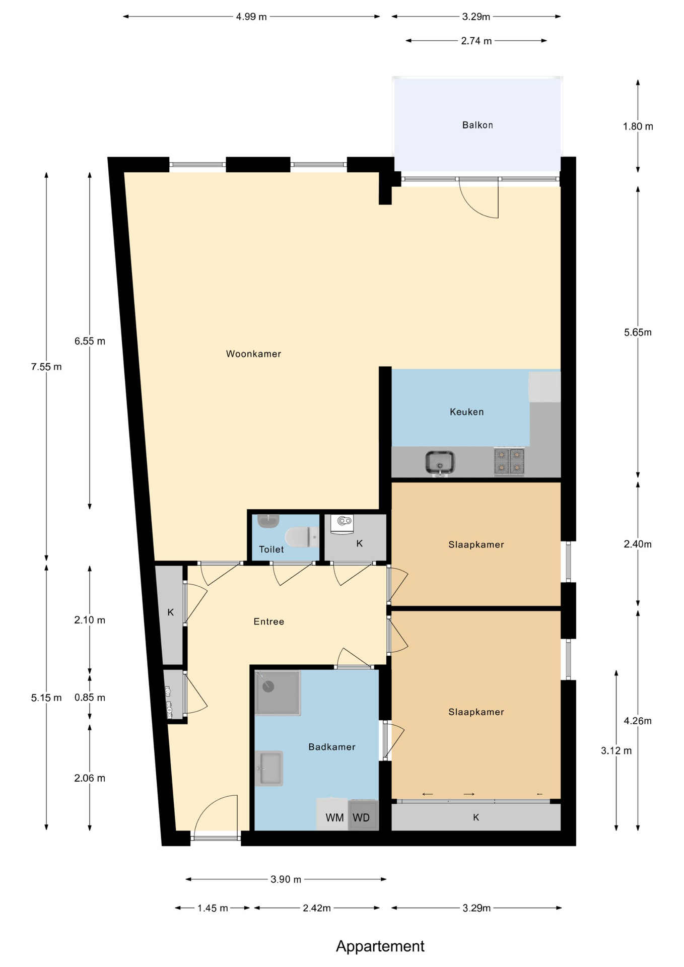 Plattegrond 1 van Oever 65