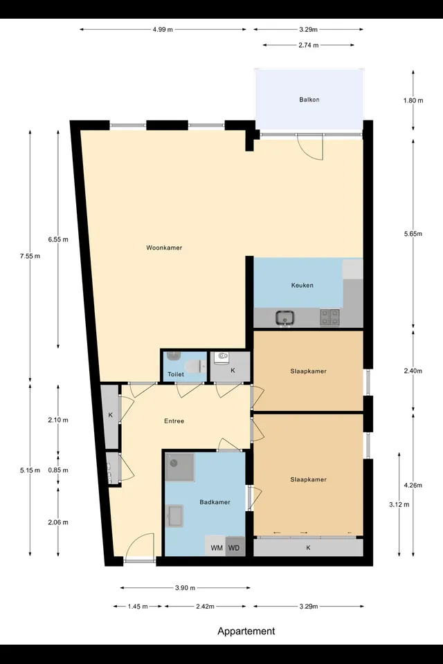 Plattegrond 1 van Oever 65