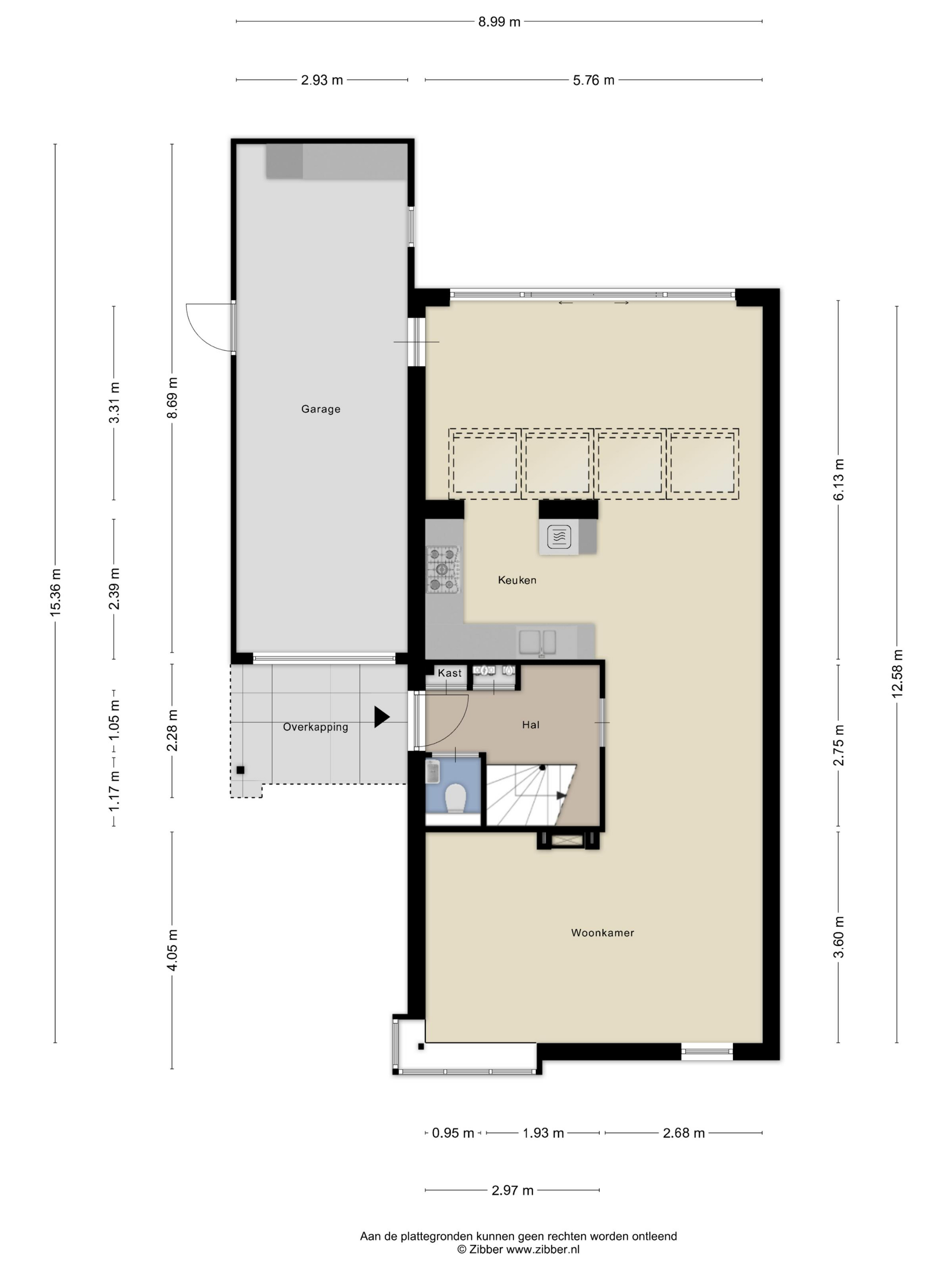 Plattegrond 1 van Dijkstraat-west 166