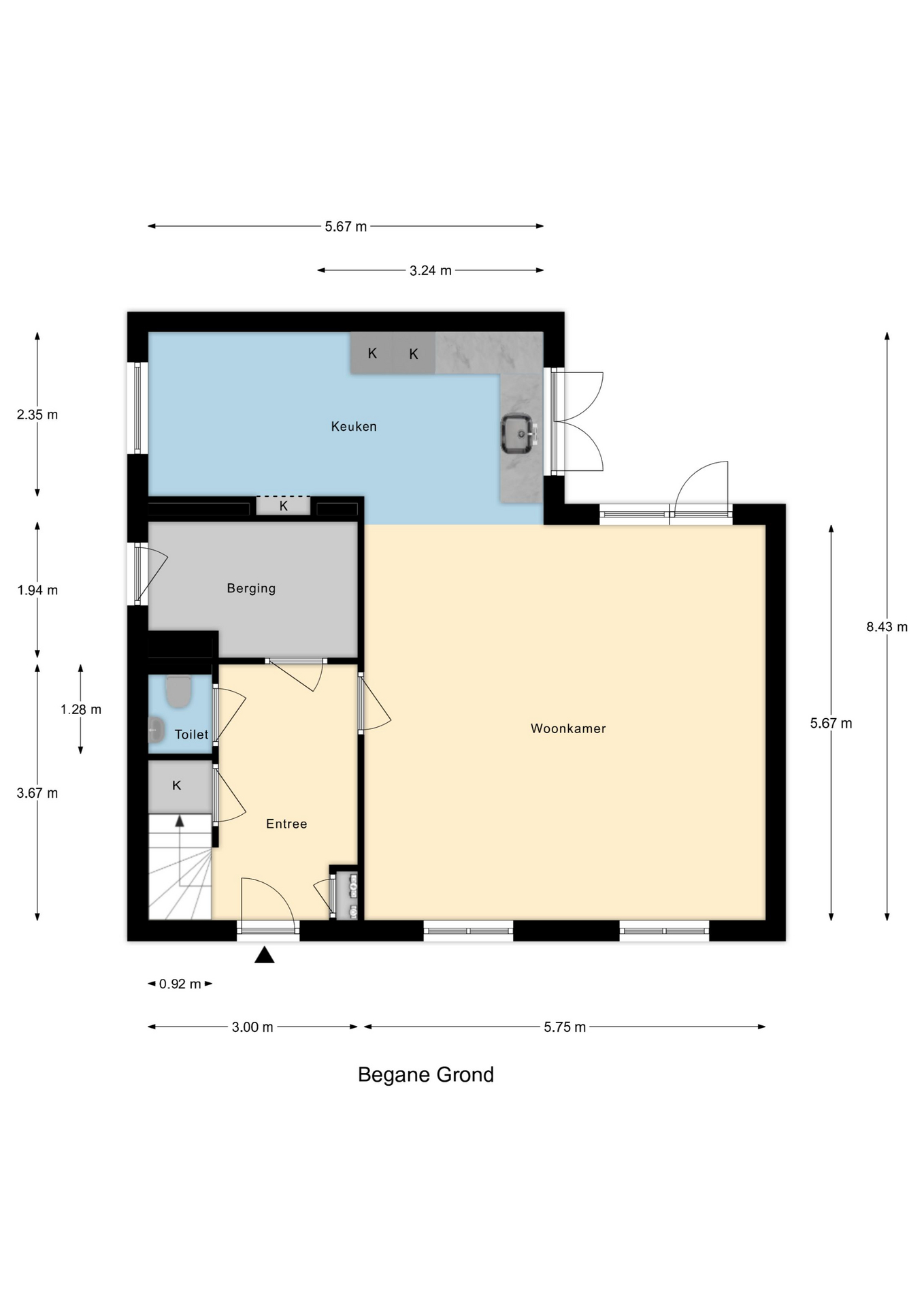 Plattegrond 1 van Westzanddijk 59