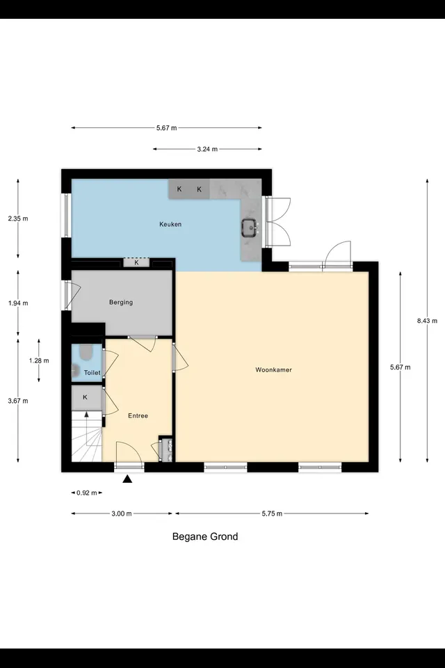 Plattegrond 1 van Westzanddijk 59