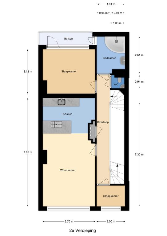 Plattegrond 1 van Mijnsherenlaan 158D