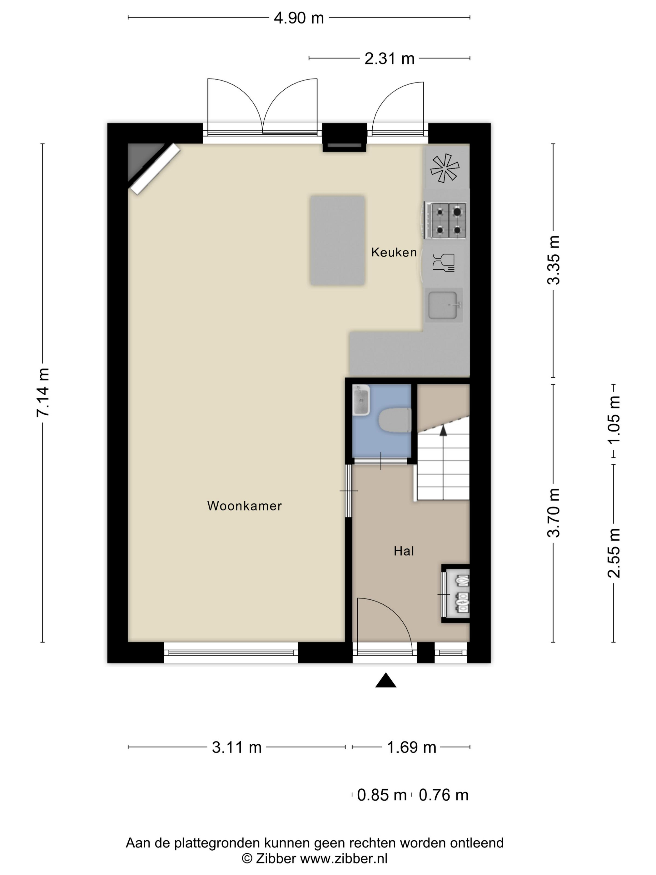 Plattegrond 1 van Lijsterbesstraat 13