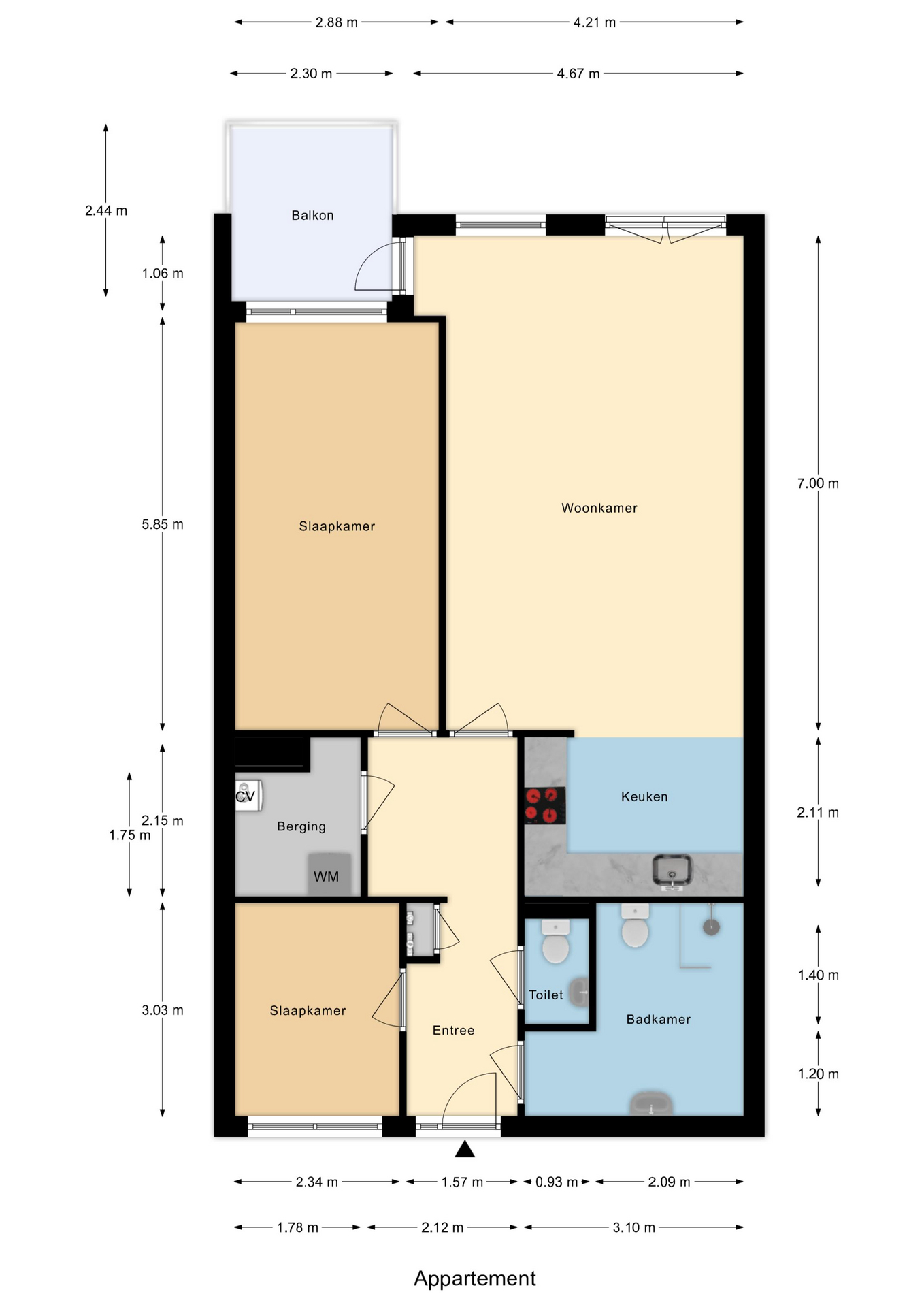 Plattegrond 1 van De Smidse 10