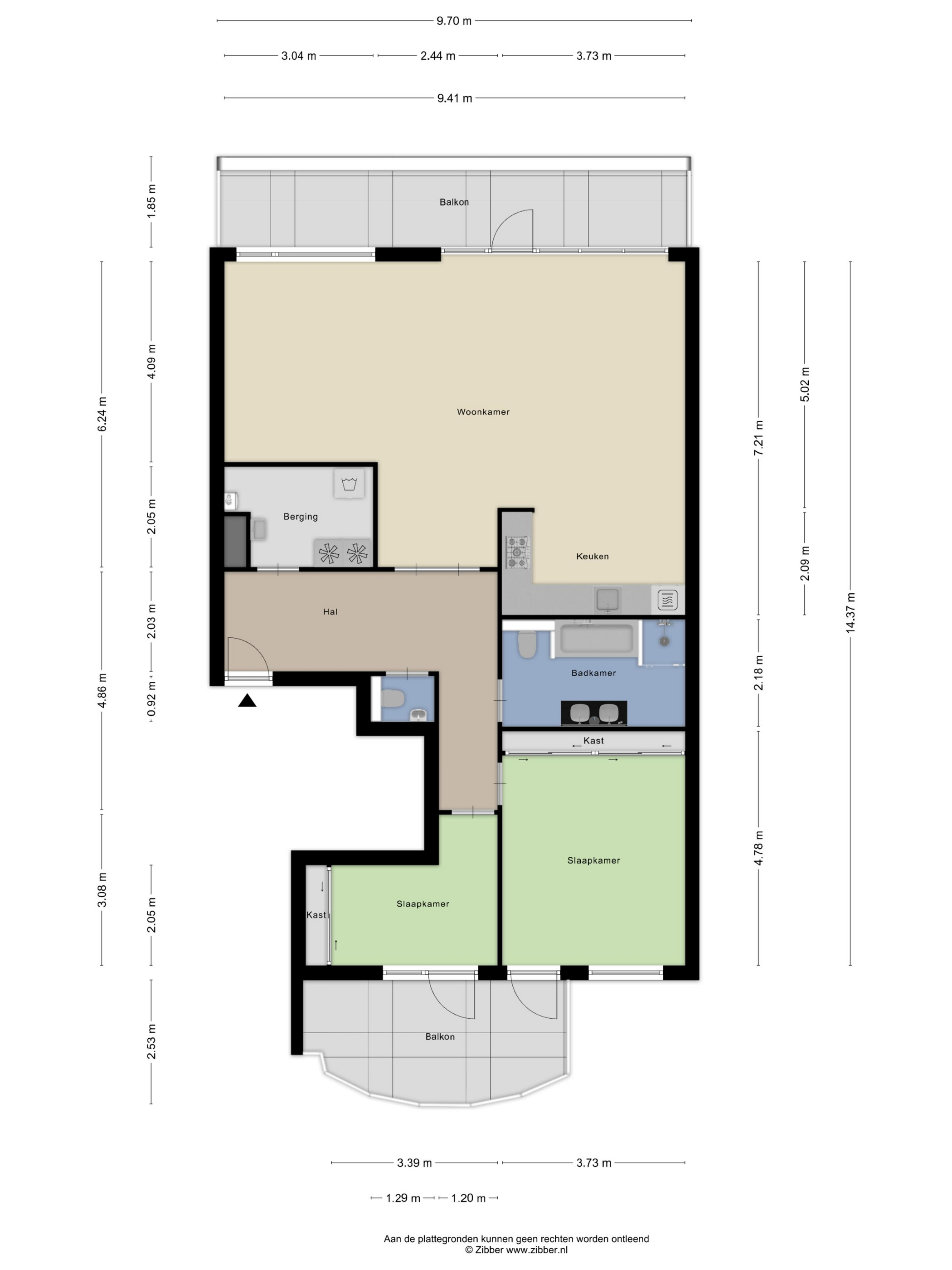 Plattegrond 1 van Kerkewijk 62G