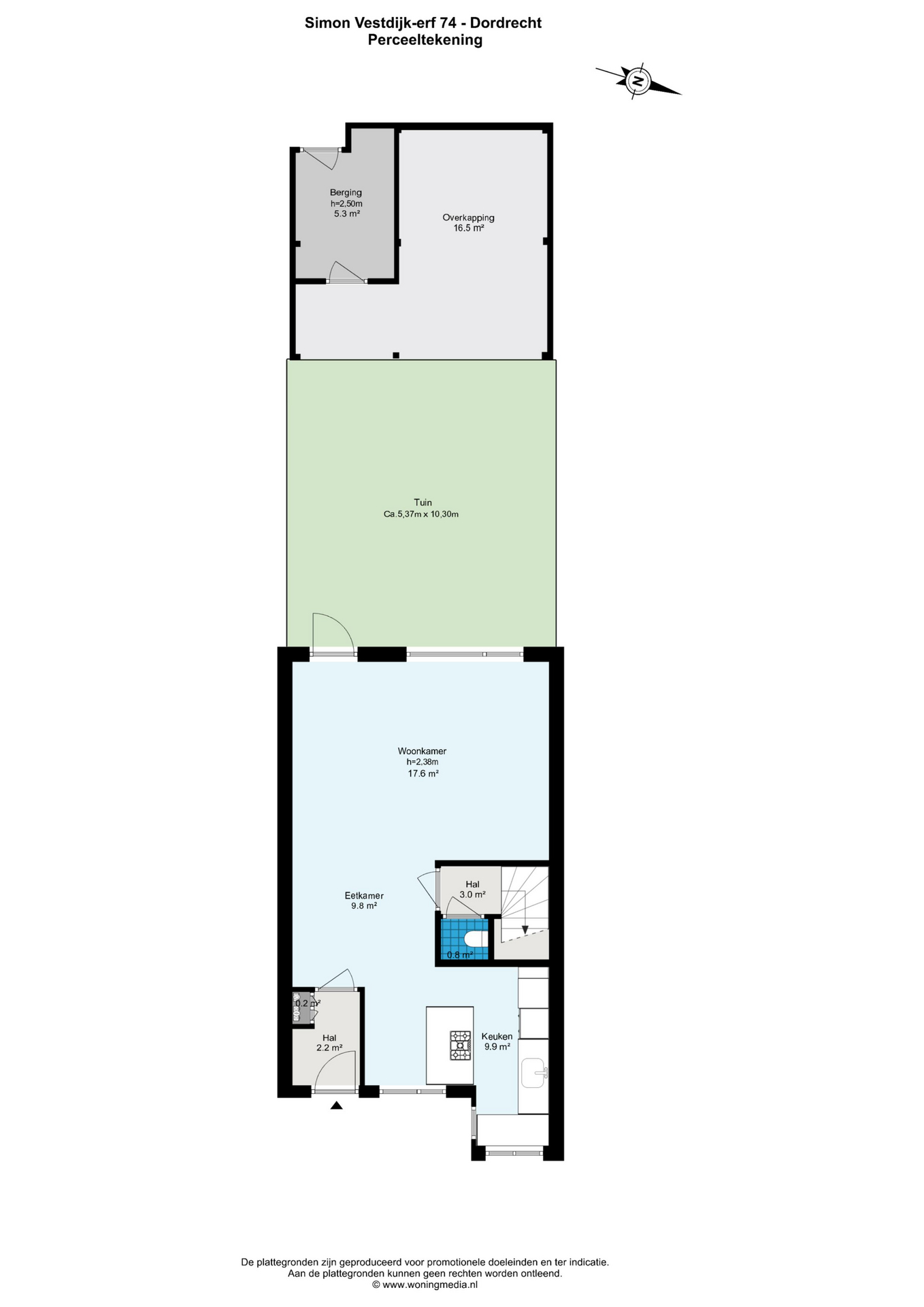 Plattegrond 1 van Simon Vestdijk-erf 74