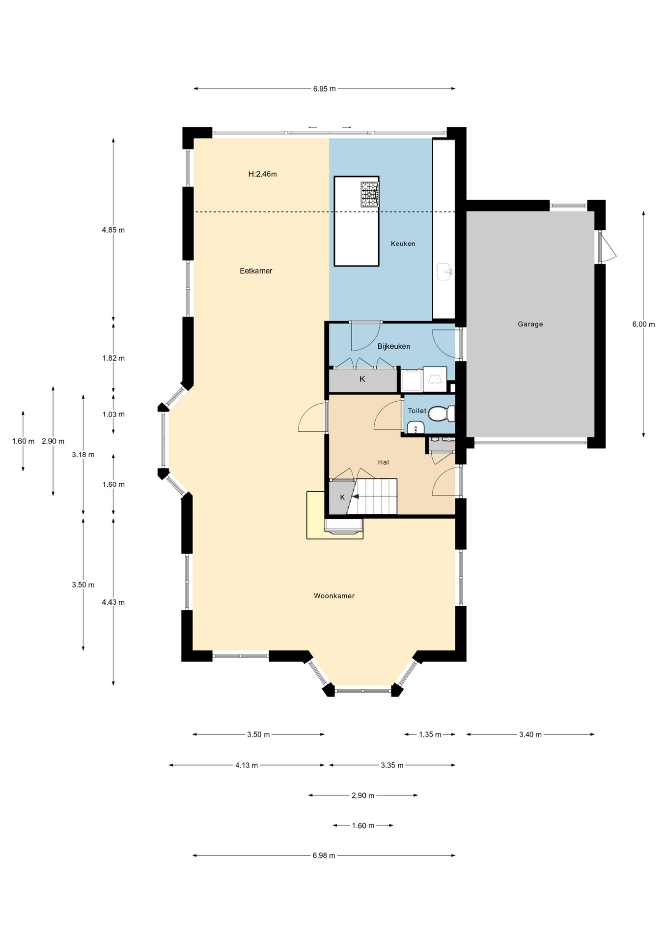 Plattegrond 1 van Egelantierlaan 4