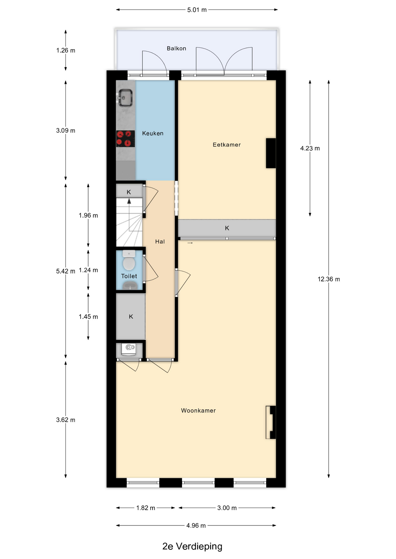 Plattegrond 1 van Nieuwe Binnenweg 309-02