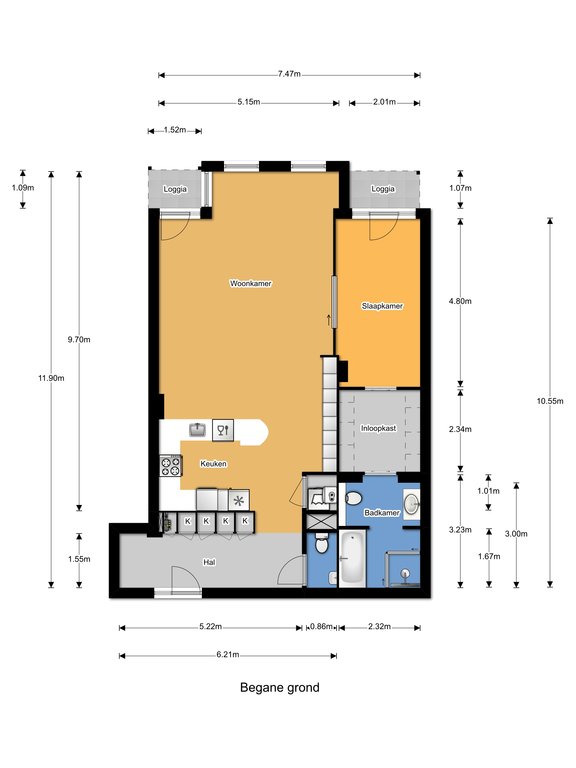 Plattegrond 1 van Houtweg 70