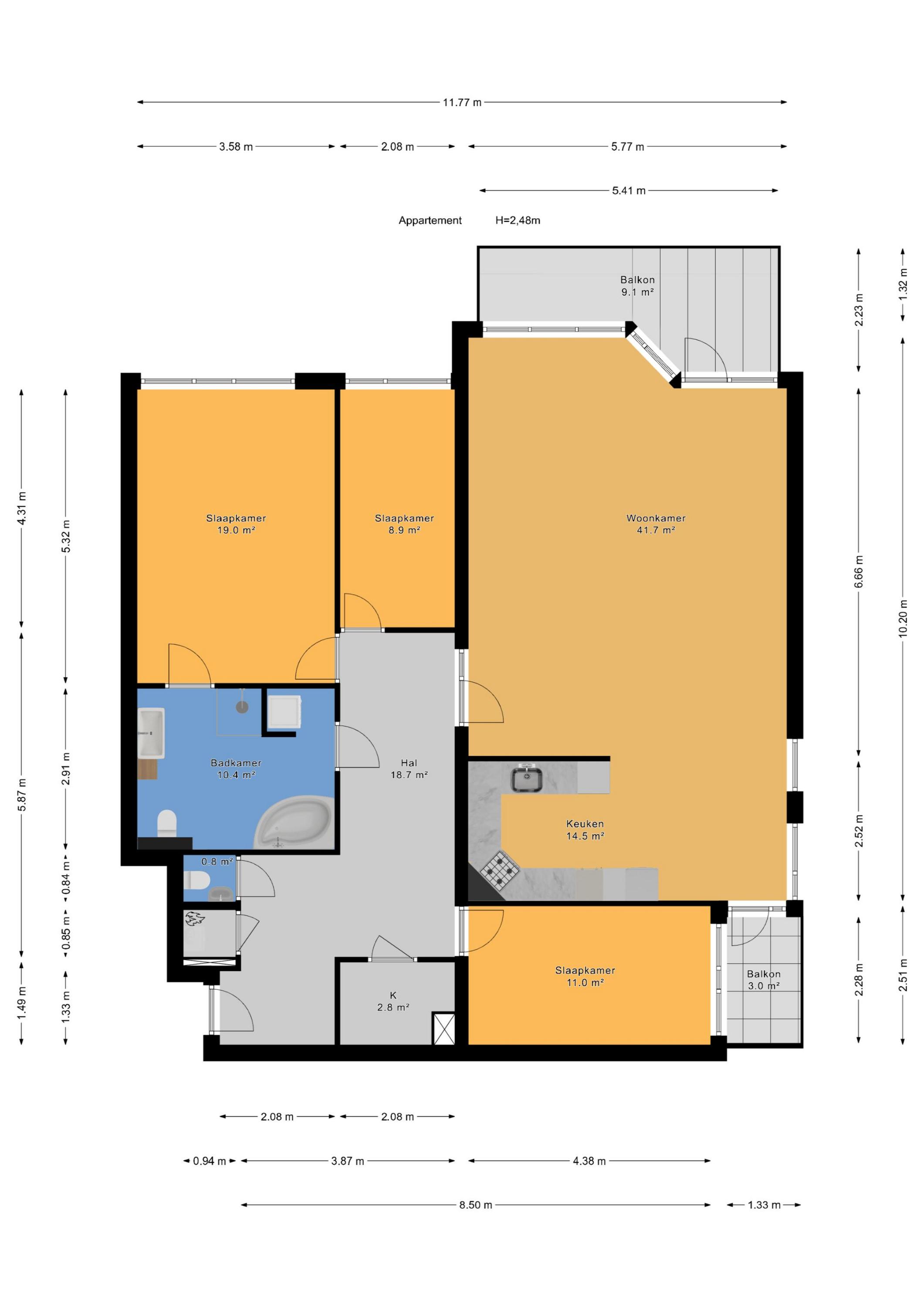 Plattegrond 1 van Gevers Deynootplein 177