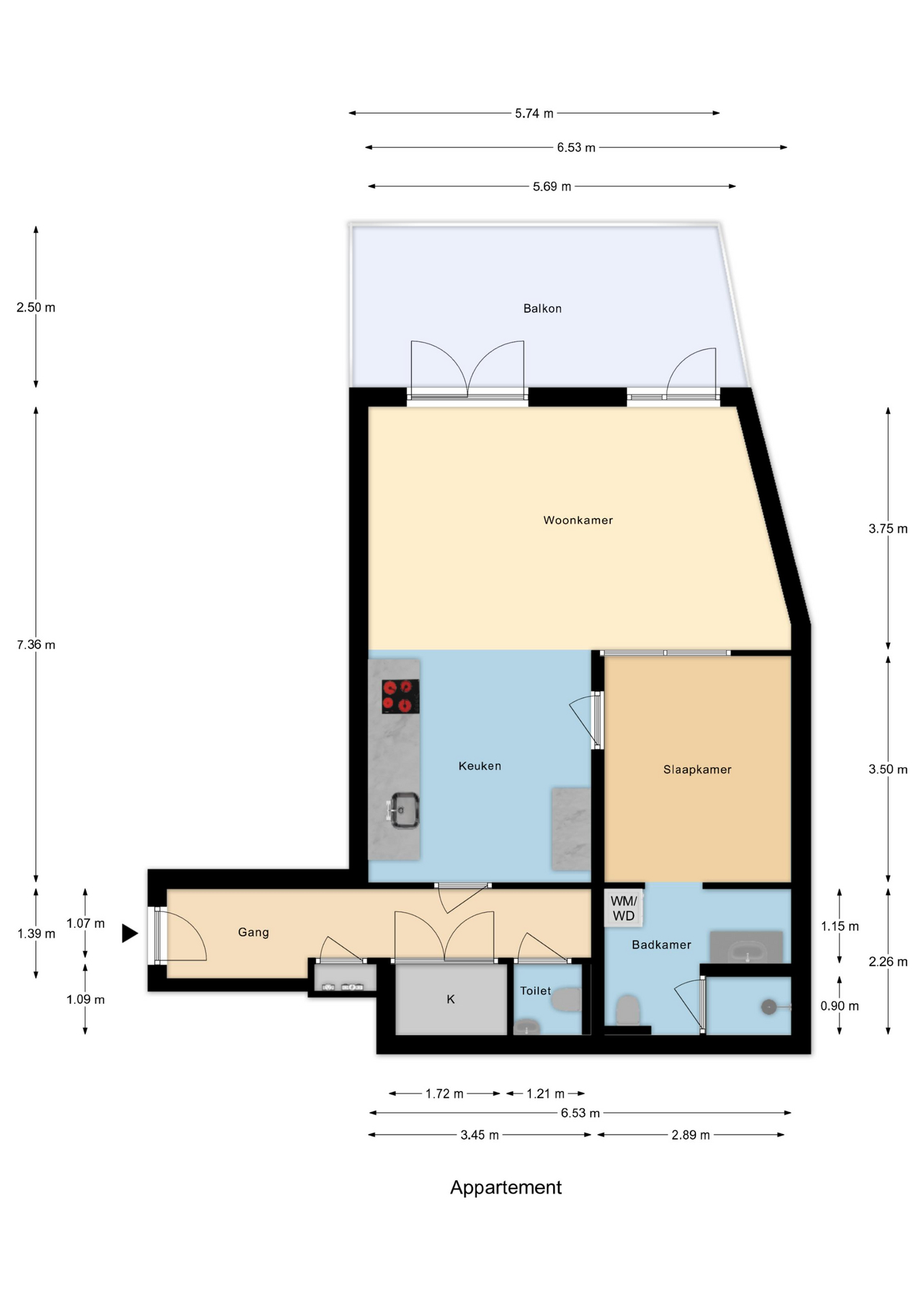 Plattegrond 1 van Scharloo 7a