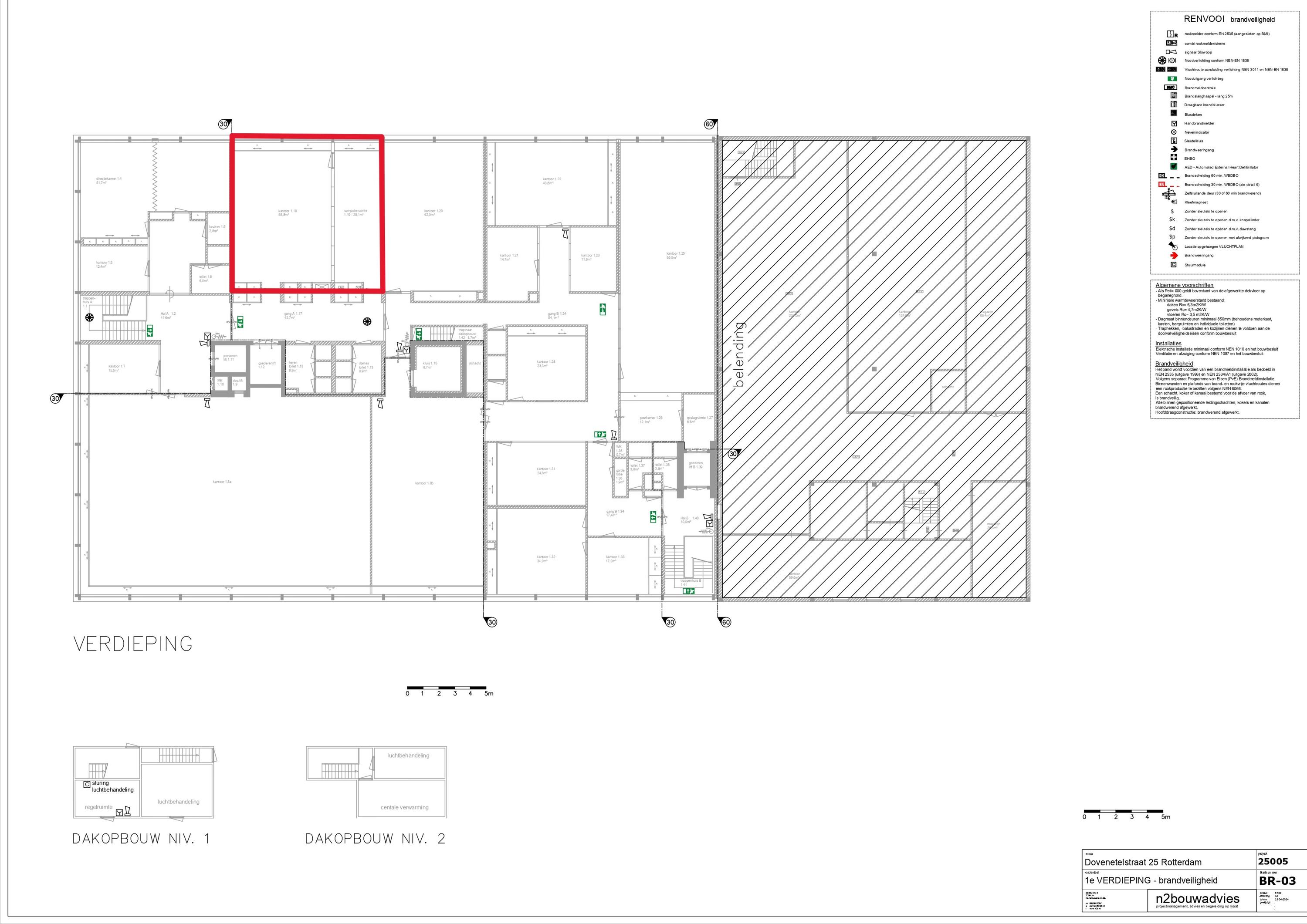 Plattegrond 1 van Dovenetelstraat 25