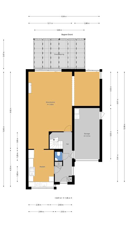 Plattegrond 1 van Moeraswederik 17