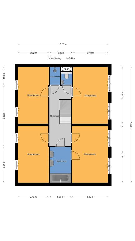 Plattegrond 1 van Vesterwater 13