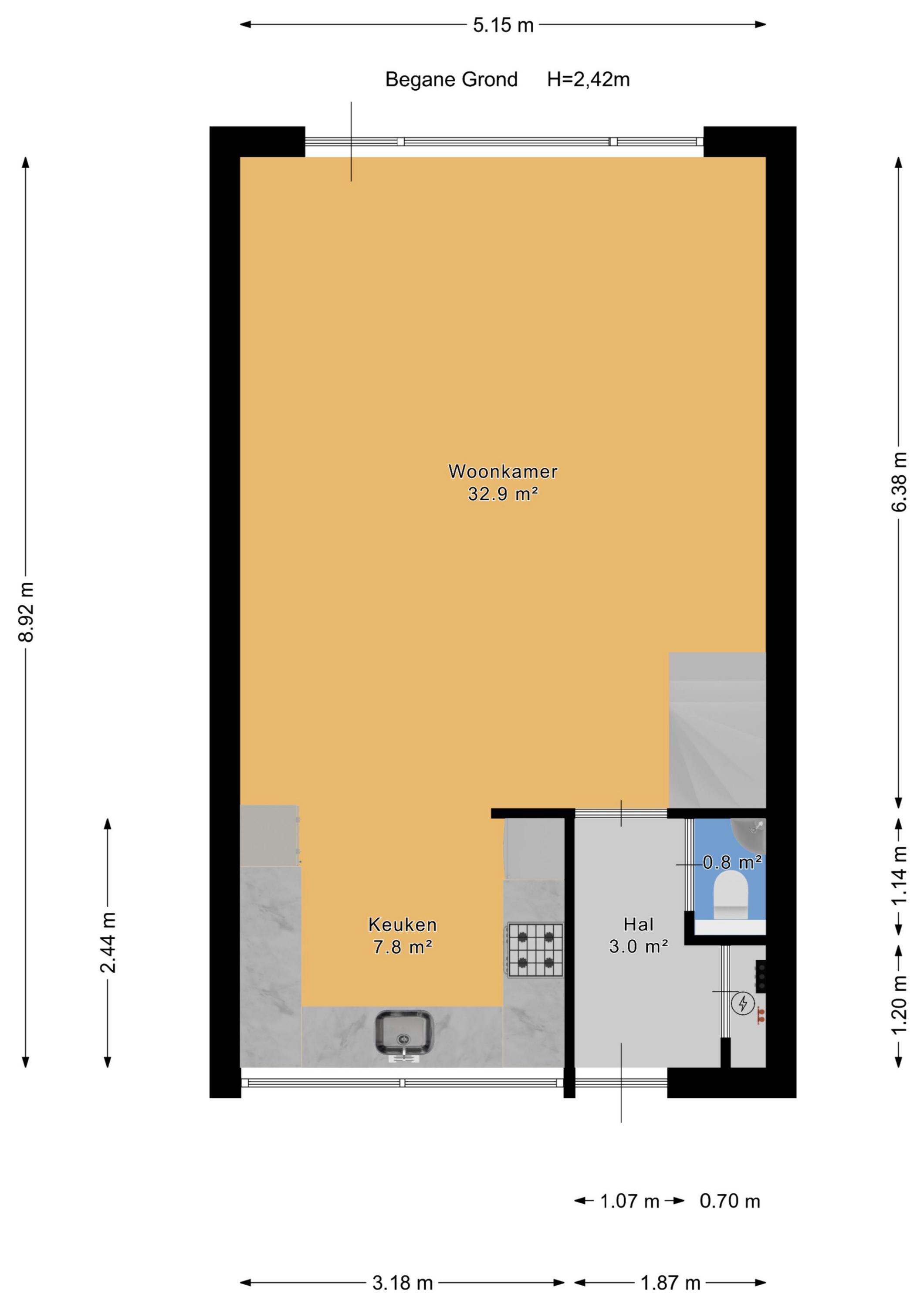 Plattegrond 1 van Veenderij 37