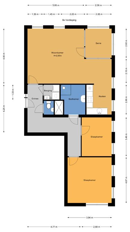 Plattegrond 1 van Simon Carmiggelthof 180