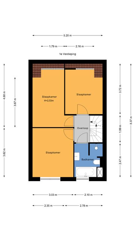 Plattegrond 1 van Wolverlei 10