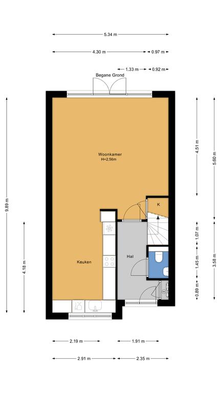 Plattegrond 1 van Pottenbakkerstraat 3