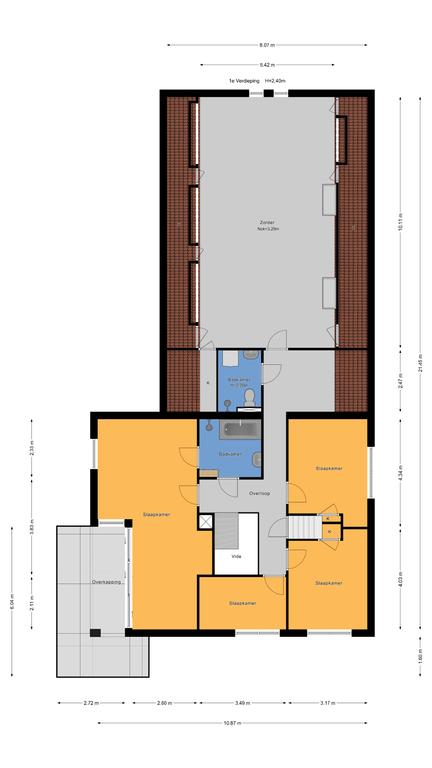 Plattegrond 1 van Meidoornlaan 59