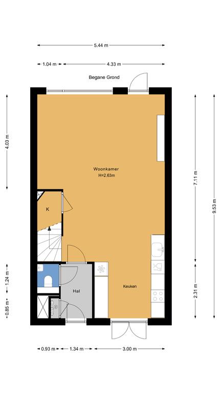 Plattegrond 1 van Van der Endetuinen 14