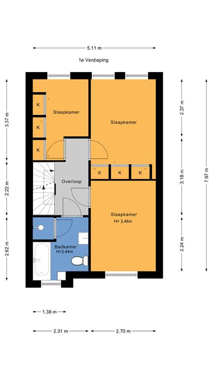 Plattegrond 1 van Bromelia 60