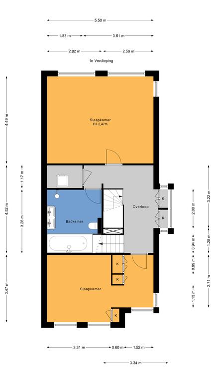 Plattegrond 1 van Heiligenbloem 14
