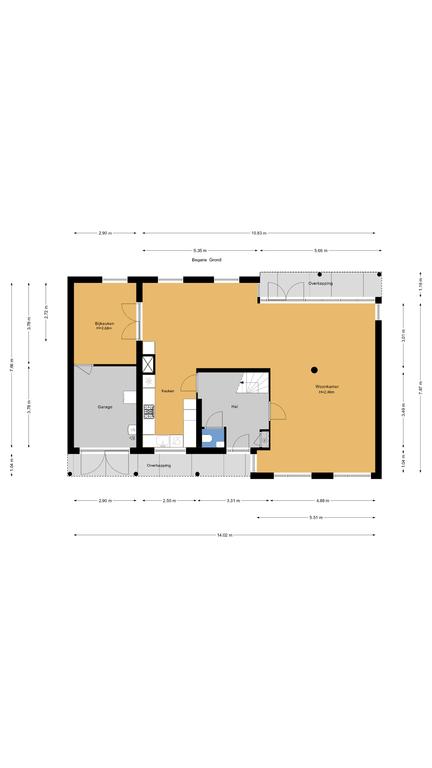 Plattegrond 1 van Wollegras 14
