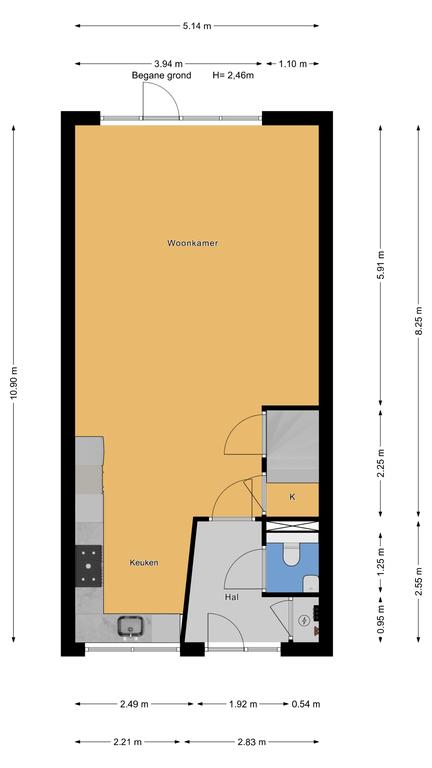 Plattegrond 1 van Plesmanlaan 7