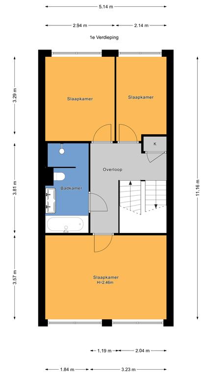 Plattegrond 1 van Rijswijkse Landingslaan 229