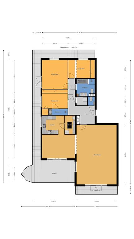 Plattegrond 1 van Ridderspoor 116