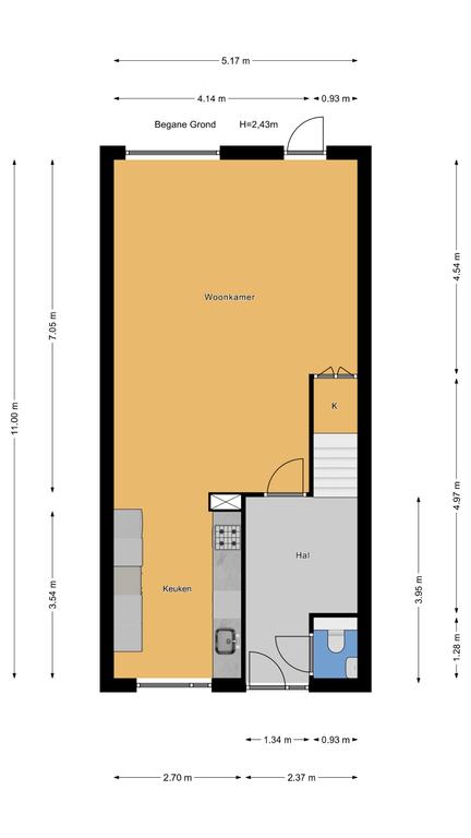 Plattegrond 1 van Ballangeelaan 110