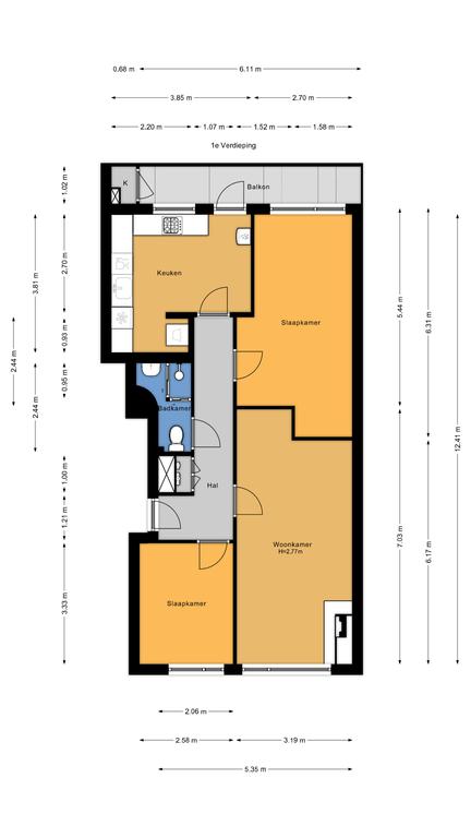 Plattegrond 1 van van Naeltwijckstraat 219