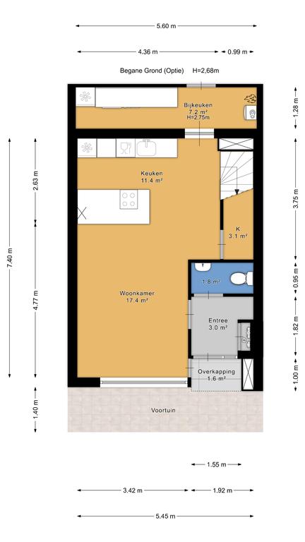 Plattegrond 1 van Windjammersingel 28