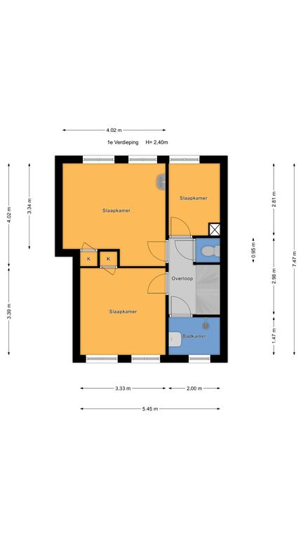 Plattegrond 1 van Thorbeckestraat 10
