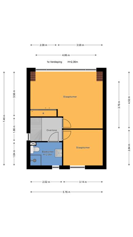 Plattegrond 1 van Krokuslaan 1