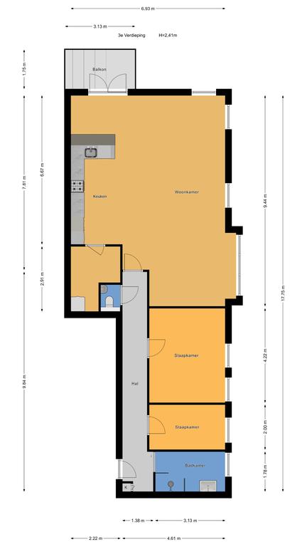 Plattegrond 1 van Laan van Nootdorp 71