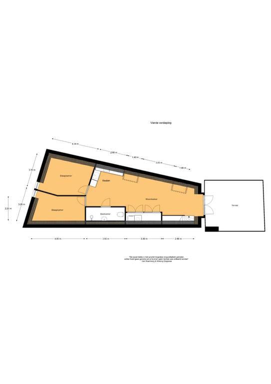 Plattegrond 1 van Hoogstraat 3F