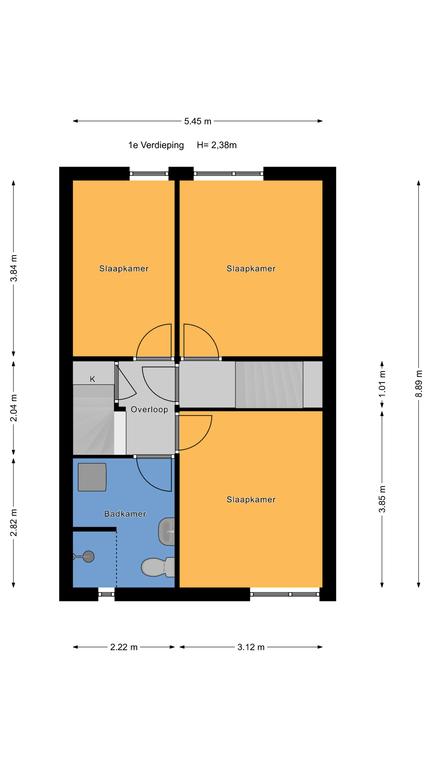 Plattegrond 1 van Hazelaarhof 7