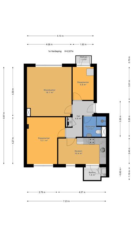 Plattegrond 1 van Wijnandt van Elststraat 40