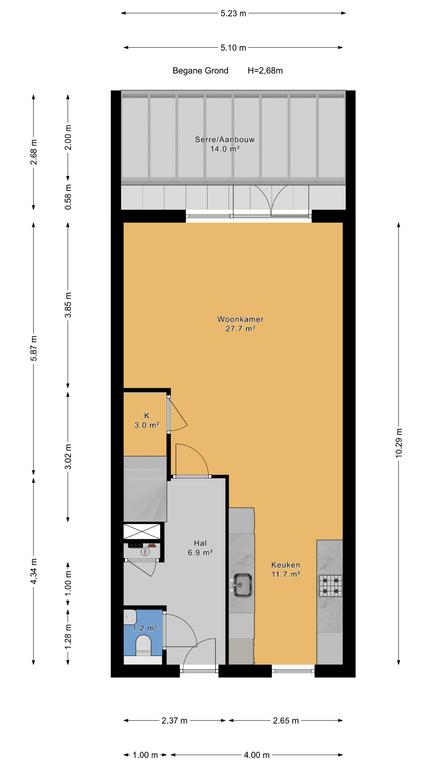 Plattegrond 1 van Veenwortel 56