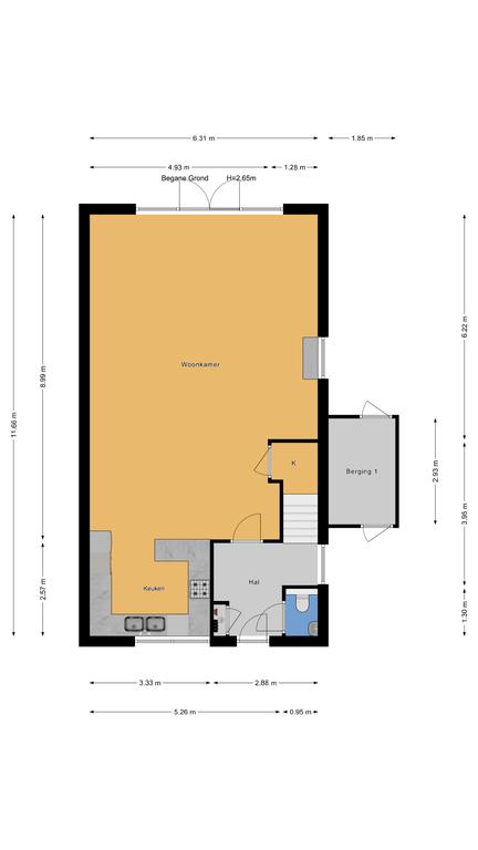 Plattegrond 1 van Hof van Wassenaer 13