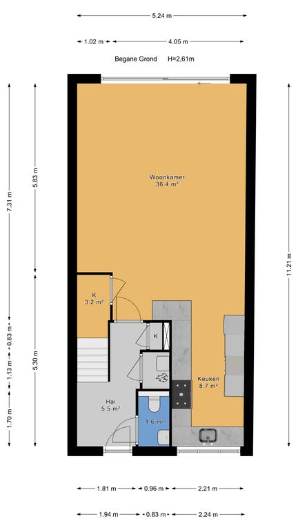 Plattegrond 1 van Katschiplaan 148