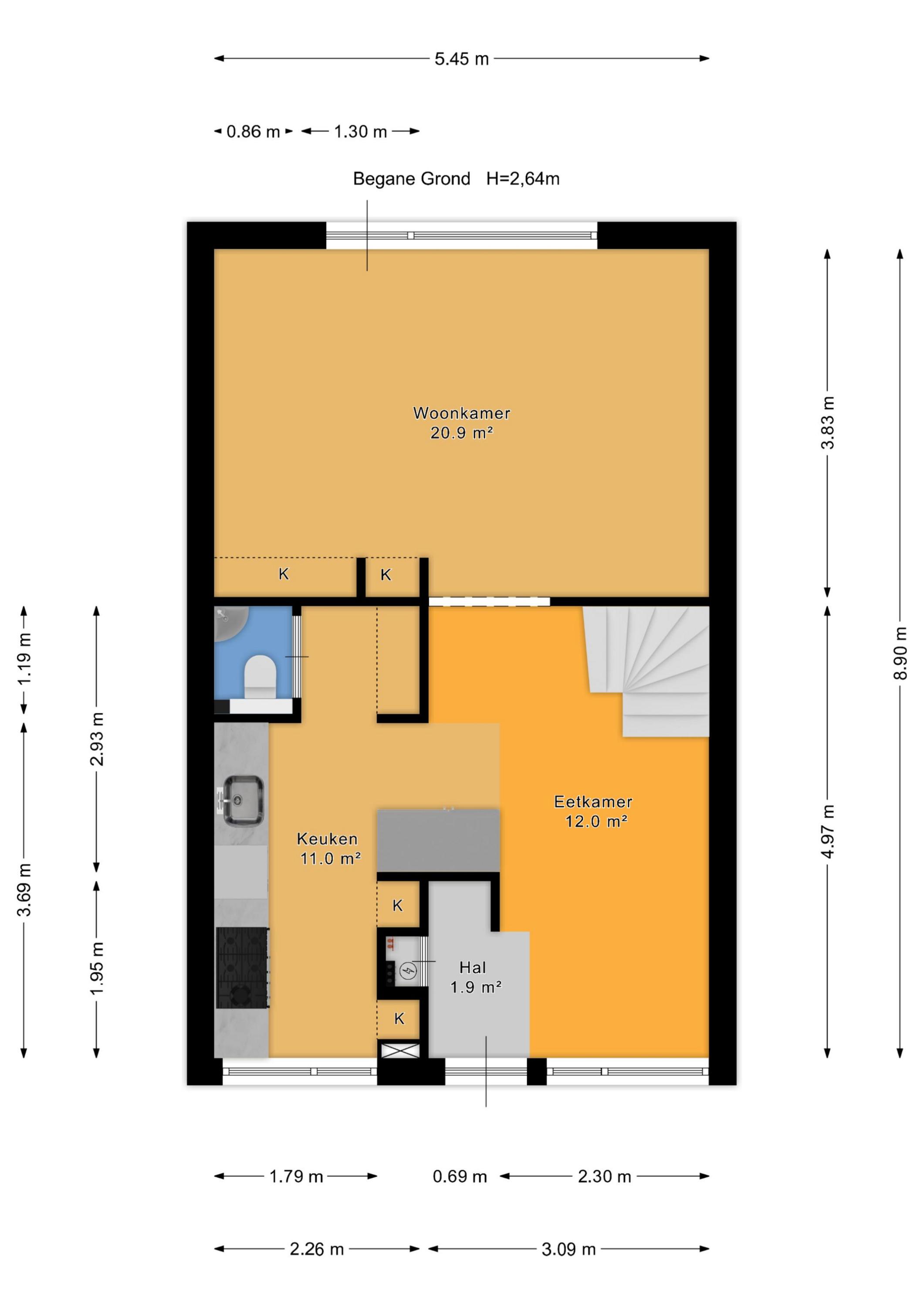 Plattegrond 1 van Hazelaarhof 11