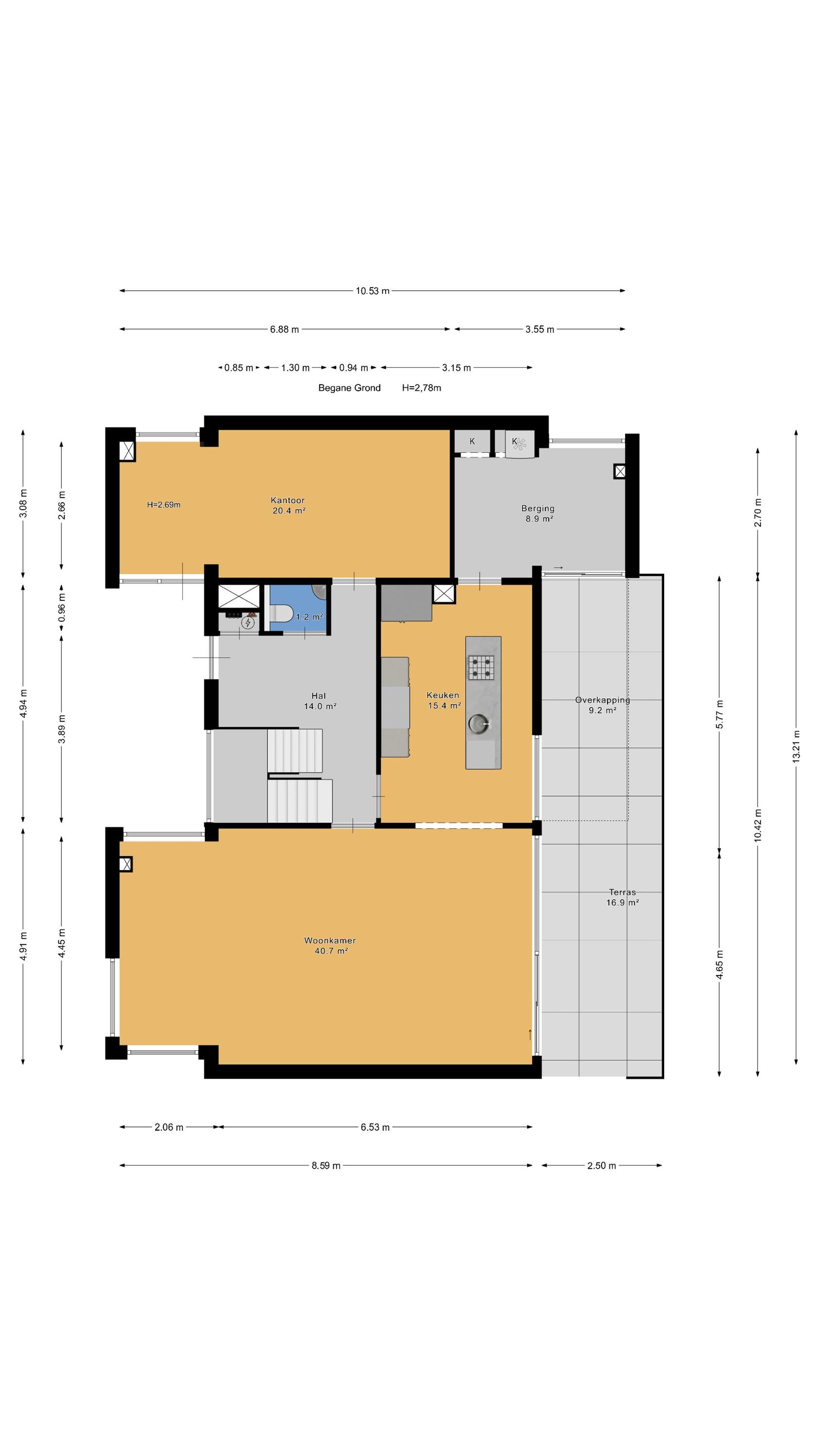 Plattegrond 1 van Backeswater 17