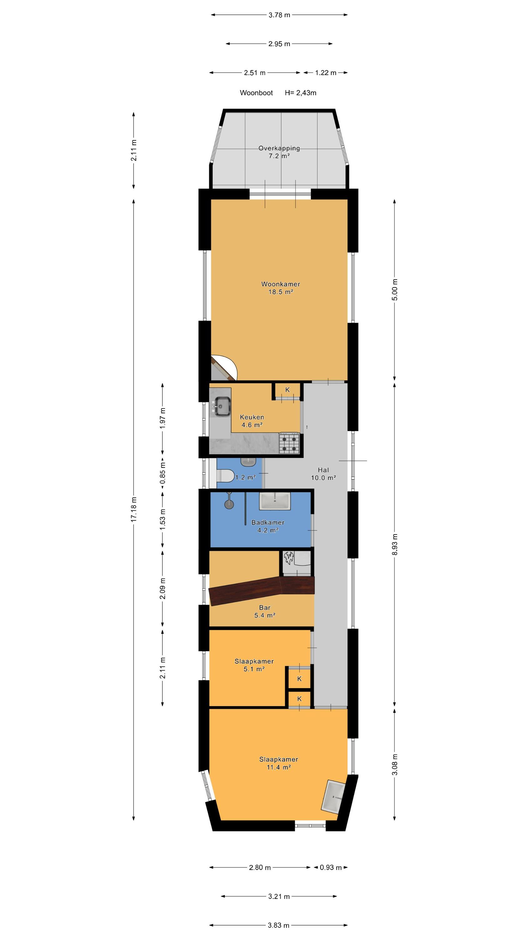 Plattegrond 1 van De Koppels 19