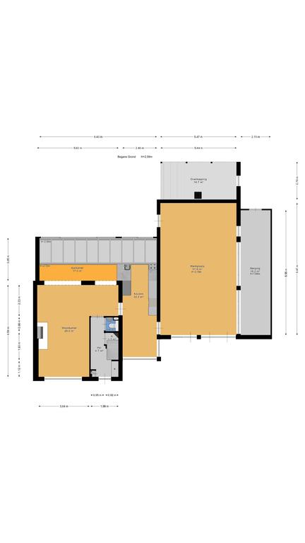 Plattegrond 1 van Koningin Wilhelminastraat 24