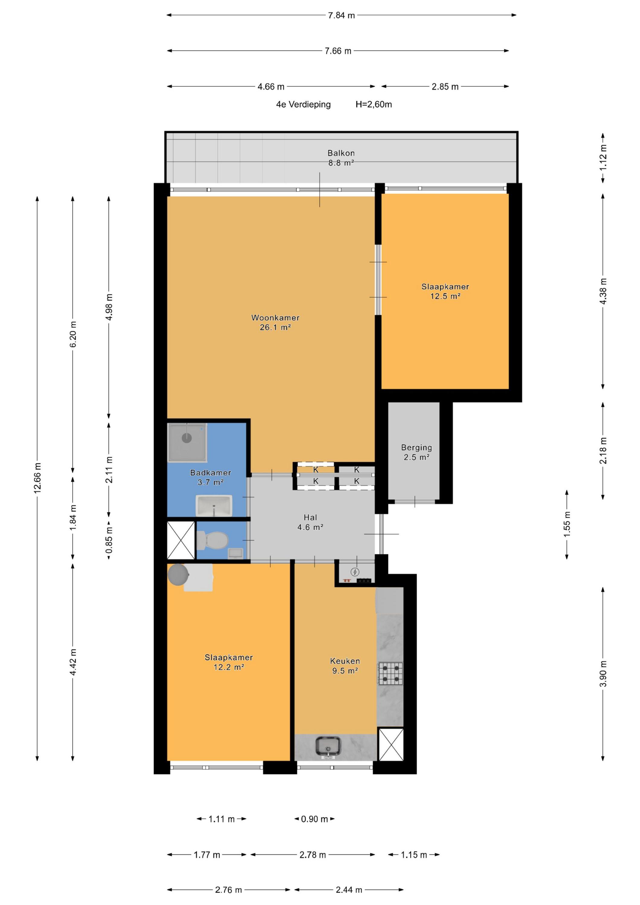 Plattegrond 1 van Roland Holstlaan 1033